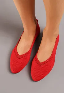 Piros balerina lapossarkú cipő #1513095
