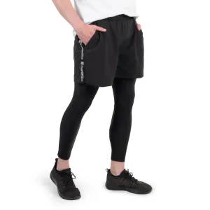 Férfi leggings 2in1 inSPORTline Closefit  fekete  M  standard