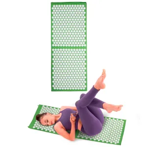 Akupresszúrás matrac inSPORTline AKU-1000 125 x 50 cm  zöld