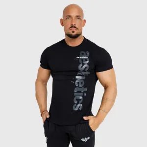 Férfi fitness póló Iron Aesthetics Cross, fekete