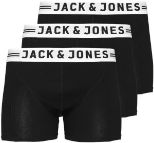 Jack&Jones 3 PACK - férfi boxeralsó SENSE 12081832 Black M