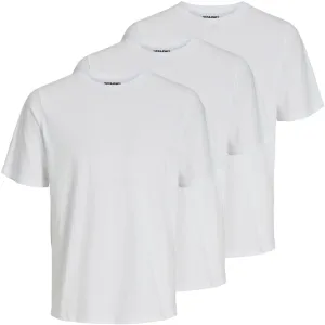 Jack&Jones 3 PACK - férfi póló JACUNDER Standard Fit 12248076 White XXL
