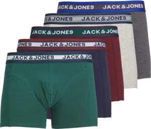 Jack&Jones 5 PACK - férfi boxeralsó JACOLIVER 12242050 Dark Grey Melange M