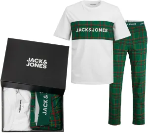 Jack&Jones Férfi pizsama JACJJ Standard Fit 12246380 White M