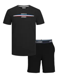 Jack&Jones Férfi pizsama JACKYLE 12227330 Black S