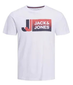 Jack&Jones Férfi póló JCOLOGAN Standard Fit 12228078 White XL