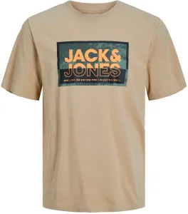 Jack&Jones Férfi póló JCOLOGAN Standard Fit 12253442 Crockery S