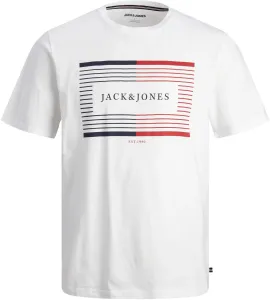 Jack&Jones Férfi póló JJCYRUS Standard Fit 12247810 White M