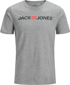Jack&Jones Férfi póló JJECORP Slim Fit 12137126 Light Grey Melange L