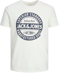 Jack&Jones Férfi póló JJEJEANS Standard Fit 12232972 Cloud Dancer L
