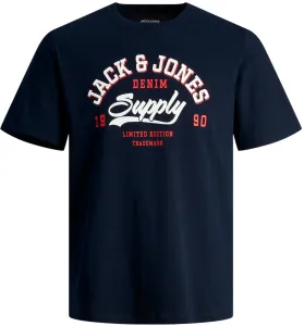Jack&Jones Férfi póló JJELOGO Standard Fit 12246690 Navy Blazer L