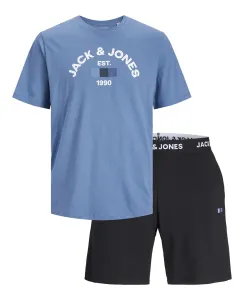 Jack&Jones Férfi szett - póló és rövidnadrág JACTHEO Standard Fit 12258222 Coronet Blue M
