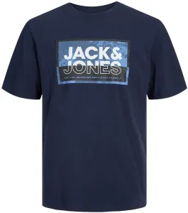 Jack&Jones PLUS Férfi póló JCOLOGAN Standard Fit 12257335 Navy Blazer 3XL