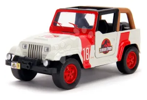 Kisautó Jeep Wrangler Jurassic World Jada fém nyitható ajtókkal hossza 10,2 cm 1:32