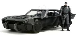 Kisautó Batman Batmobile 2022 Jada fém világítással és Batman figurával hossza 28 cm