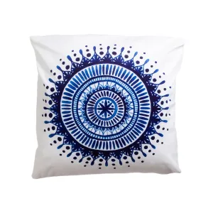 Kék-fehér díszpárna 45x45 cm Mandala - JAHU collections