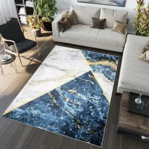 TOSCANA Modern kék szőnyeg absztrakt mintával Szélesség: 140 cm | Hossz: 200 cm #1389269