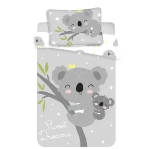 Gyermek pamut ágynemű kiságyba - Koala sweet dreams baby, 100 x 135 cm, 40 x 60 cm 
