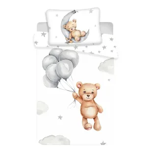 Gyermek pamut ágynemű kiságyba - Mackó baby, 100 x 135 cm, 40 x 60 cm