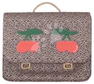 Iskolai aktatáska It Bag Midi Leopard Cherry Jeune Premier ergonomikus luxus kivitel 30*38 cm #374325