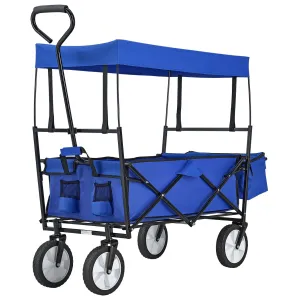 Összecsukható kocsi levehető tetővel és táskával kék színben