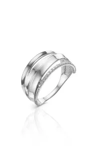 JVD Elegáns ezüst gyűrű cirkónium kövekkel SVLR0390XH2BI 52 mm