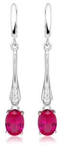 JVD Hosszú ezüst fülbevaló rubinokkal SVLE0251SH8R100