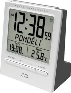 JVD Rádió-vezérelt digitális ébresztőóra hőmérővel RB9299.1