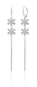JVD Stílusos hosszú ezüst fülbevaló SVLE0030XD50000
