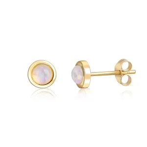 JwL Luxury Pearls Aranyozott ezüst fülbevaló opállal JL0615