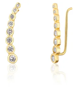 JwL Luxury Pearls Aranyozott fülbevaló csillogó kristályokkal JL0743