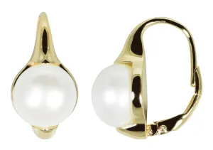 JwL Luxury Pearls Aranyozott fülbevaló igazgyöngyökkel JL0532