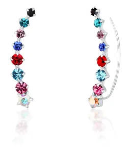 JwL Luxury Pearls Bámulatos fülbevaló színes kristályokkal JL0742