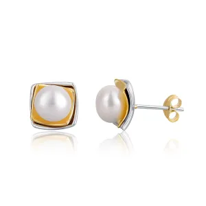 JwL Luxury Pearls Bicolor ezüst fülbevaló valódi gyönggyel JL0622