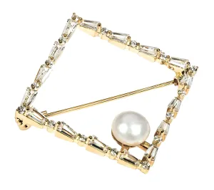 JwL Luxury Pearls Csillogó aranyozott bross igazgyönggyel JL0520