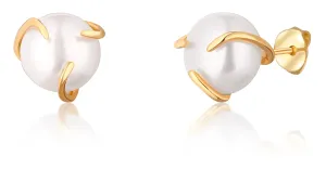 JwL Luxury Pearls Divatos aranyozott fülbevaló folyami gyönggyel JL0737
