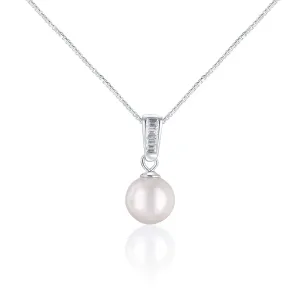 JwL Luxury Pearls Elegáns nyaklánc tengeri gyönggyel és kristályokkal JL0658 (lánc, medál)