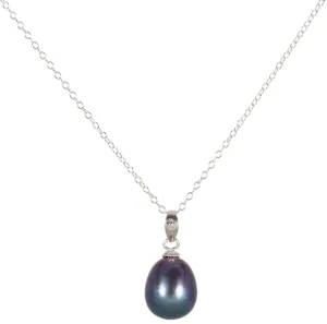 JwL Luxury Pearls Ezüst nyaklánc kék gyönggyel JL0438 (lánc, medál) 45 cm