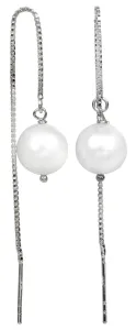 JwL Luxury Pearls Ezüst láncfülbevaló fehér gyöngyházzal JL0204