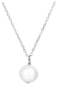 JwL Luxury Pearls Eredeti fehér gyöngy ezüst láncon JL0087 (lánc, medál)