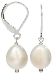 JwL Luxury Pearls Ezüst fülbevaló, fehér igazgyönggyel JL0148