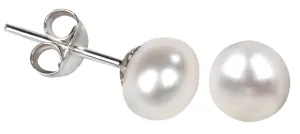 JwL Luxury Pearls Fülbevaló fehér igazgyöngyből JL0026