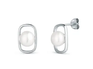 JwL Luxury Pearls Gyengéd ezüst fülbevaló valódi gyönggyel JL0829