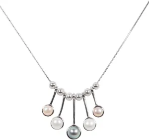 JwL Luxury Pearls Gyengéd ezüst nyaklánc igazgyöngyökkel JL0459 (lánc, medál)