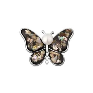 JwL Luxury Pearls Gyöngy bross 2 az 1-ben, valódi fehér gyönggyel és gyöngyházzal JL0820