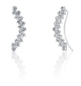 JwL Luxury Pearls Gyönyörű csillogó fülbevalók kristályokkal JL0689