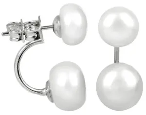 JwL Luxury Pearls Eredeti fülbevaló fehér igazgyöngyökkel 2 az 1-ben JL0287