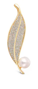 JwL Luxury Pearls Ragyogó gyöngy bross levél JL0700