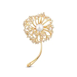 JwL Luxury Pearls Romantikusaranyozott bross 2 az 1-ben igazi fehér gyönggyel JL0729