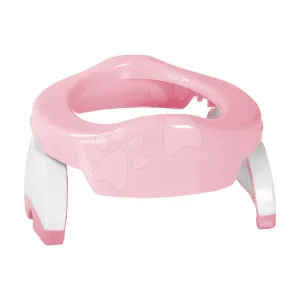 Utazó bili/ WC szűkítő Potette Plus Pastel rózsaszín-fehér + 3 db eldobható zacskó és utazótáska 15 hó-tól #1192073
